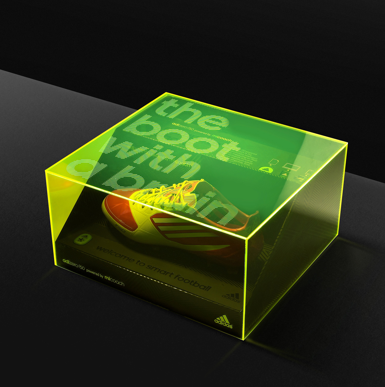 Progress Packaging Adidas Retail Fashion Boxes Acrylic LaserEtched Promotion