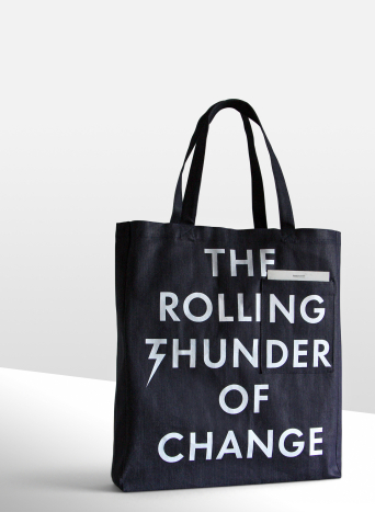 Progress Packaging Commision Tote Bag Fashion Denim Textiles Screen Print