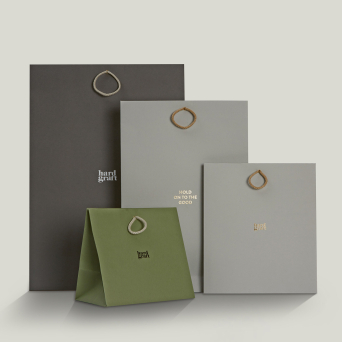 Progress Packaging HardGraft Luxury Fashion Retail Carrier Bags Cord Handles Range Colorplan Foiling