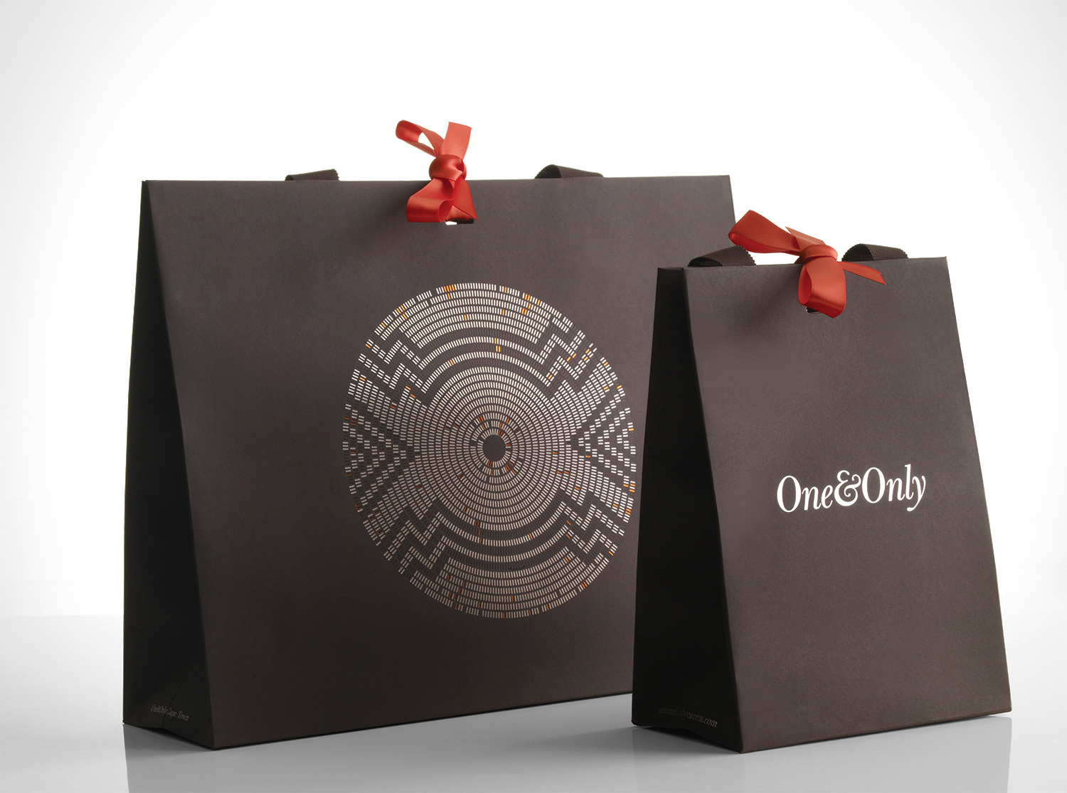 Progress Packaging OneOnly Carrier Bags Luxury Property Resorts Colorplan Ribbon