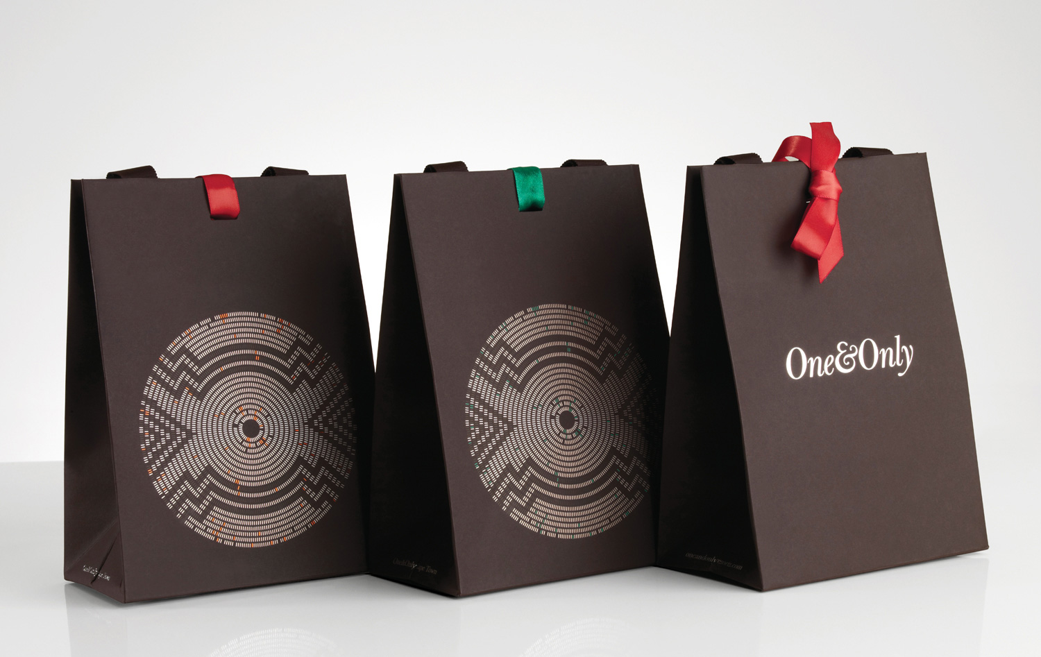 Progress Packaging OneOnly Carrier Bags Luxury Property Resorts Folding Ribbon