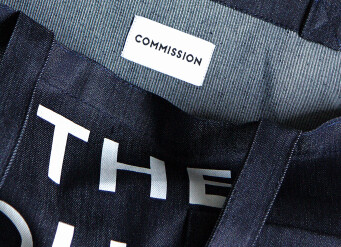 Progress Packaging Commission Denim Tote Bag Detail