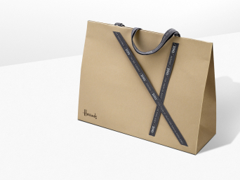 Progress Packaging Harrods Made Thought Luxury handles Printed Ribbon
