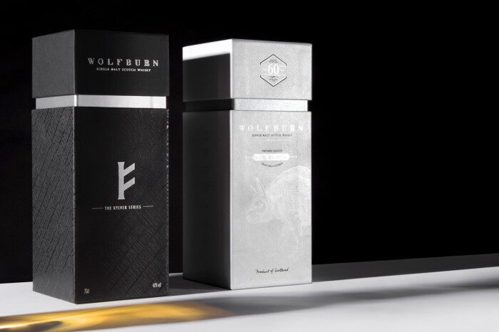 Wolfburn Whisky Progress Packaging Paper Over Board Rigid Box