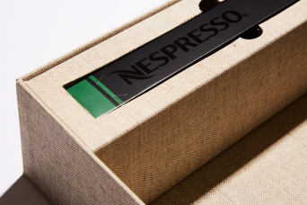 Progress Packaging Nespresso Presentation Cloth Covered Box Luxury