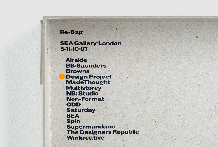 Progress Packaging Re Bag Tote Exhibition Creative Luxury Bespoke Screen Printed Grey Board Box Detail