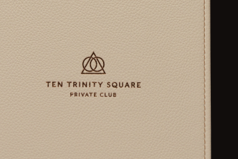 Progress Packaging Ten Trinity Square Four Seasons Luxury Leather Foil Block Menu