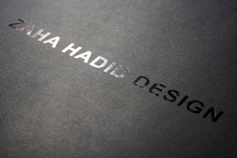 Progress Packaging Zaha Hadid Small Run Luxury Hand Made Foil Blocked Rigid Box Glassware