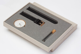 Progress Packaging Ormous Watch Box Foam Insert Recycled Minimal Kraft Eco Luxury Creative Design