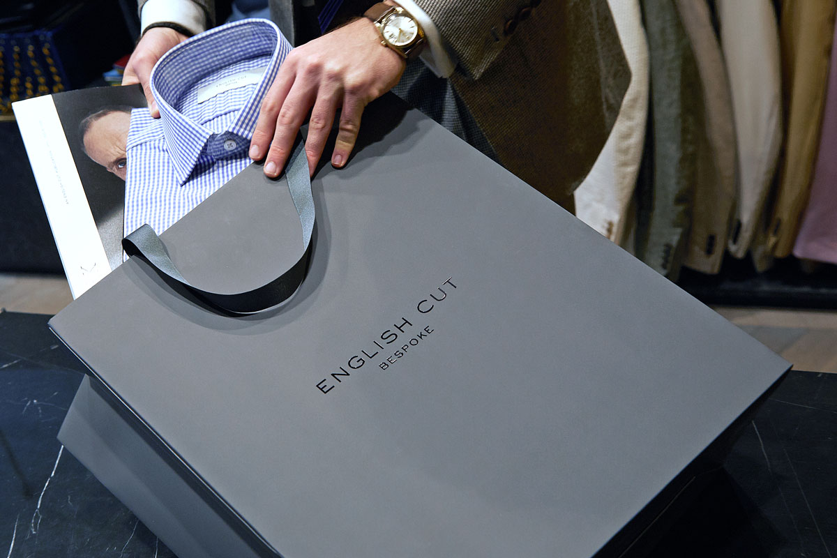 Progress Packaging Retail Luxury Boutique Brand Independent Retail Manufacturing Production English Cut Tailors Fine English Retail Carrier