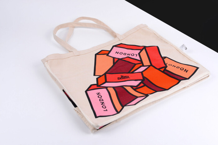 Progress Packaging Tom Dixon Environmentally Friendly Luxury Bespoke Retail 16oz Natural Canvas Tote Bag Screen Printed