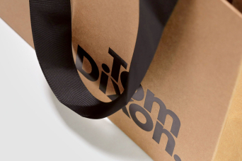 Progress Packaging Tom Dixon Environmentally Friendly Luxury Bespoke Retail Pcw Recyclable Kraft Carrier Bags Paper Ribbon Black Foil 02