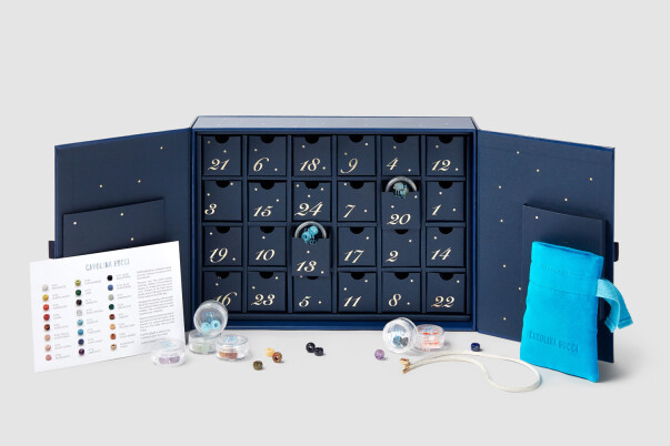 Progress Packaging Carolina Bucci Advent Calendar Printing Bespoke Luxury Seasonal Packaging Drawer Boxes Advent Calendar Jewellery retail Special Limited Edition 01