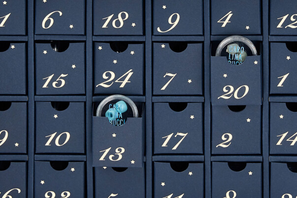 Progress Packaging Carolina Bucci Custom Advent Calendar Bespoke Luxury Seasonal Packaging Drawer Boxes Advent Calendar Jewellery retail Special Limited Edition 04
