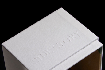 Progress Packaging Side Story Perfume Parfum Fragrance Oil Packaging Luxury Bespoke Creative Packaging Rigid Box Paper Over Board Blind Emboss