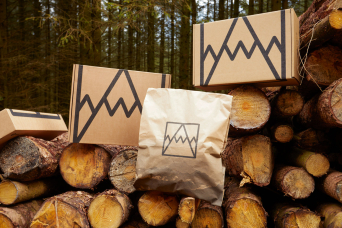Progress Packaging, Stubble And Co, Ecommerce, Corrugate, Mailing packaging, Eco-Friendly, FSC Certified, Fully Recyclable, Brown kraft corruagted cardboard, Flexo print, Made in the UK.