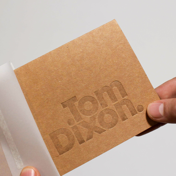 Progress Packaging Tom Dixon Environmentally Friendly Luxury Bespoke Retail Pcw Recyclable Kraft Envelope Accessories Mailer Blind Emboss