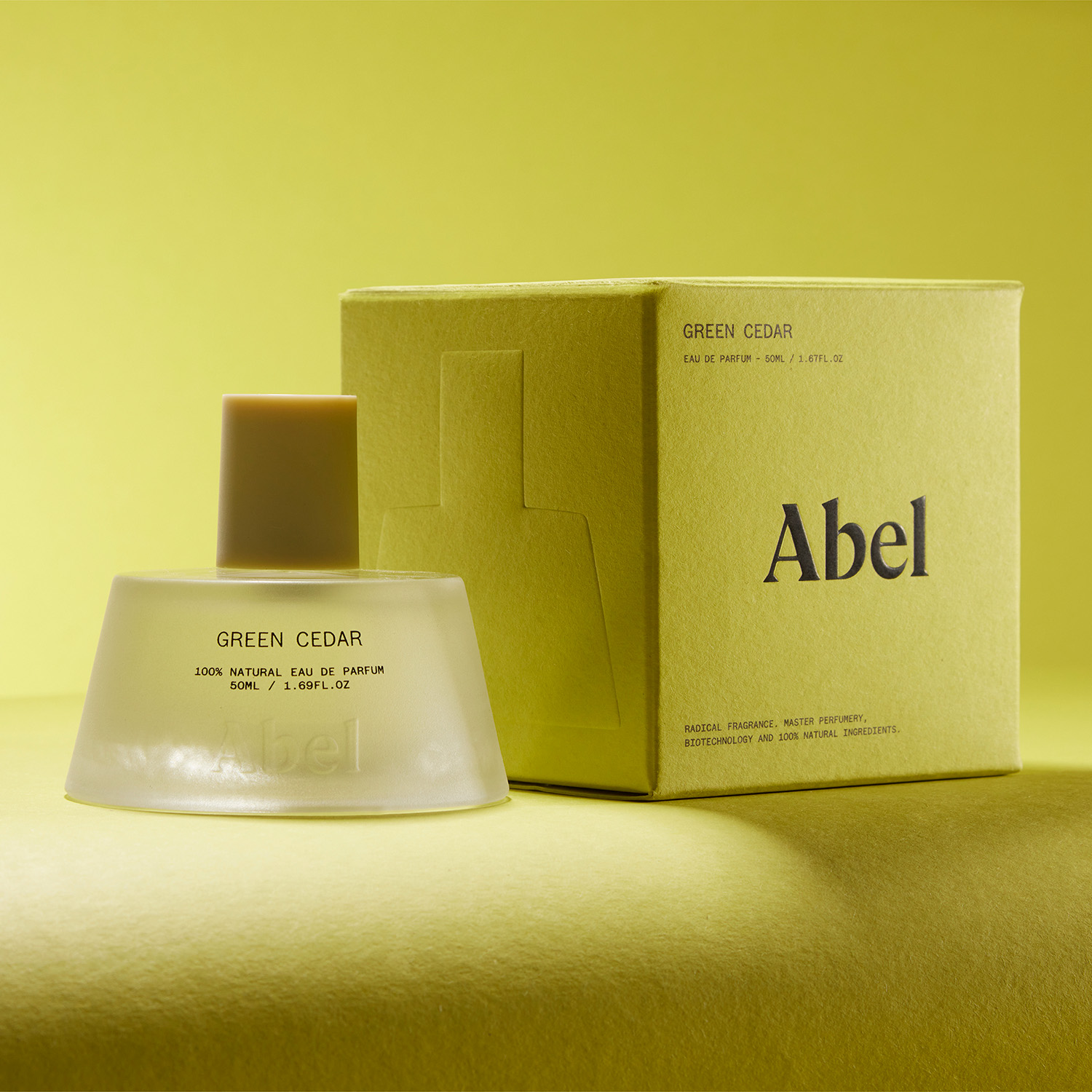Bespoke paper fragrance packaging manufactured for Abel using custom coloured carton formats.