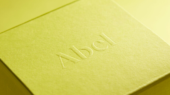 Fragrance packaging made with bespoke paper by Progress Packaging for Abel